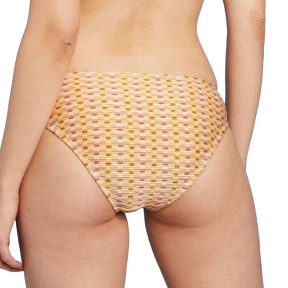 Kona Sol Women’s Ribbed Medium Coverage Hipster Bikini Bottom Size Large NWT - Picture 2 of 6